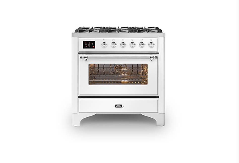 ILVE Majestic Milano 90cm Single 6 Burner Oven Dual Fuel - M096DNE3