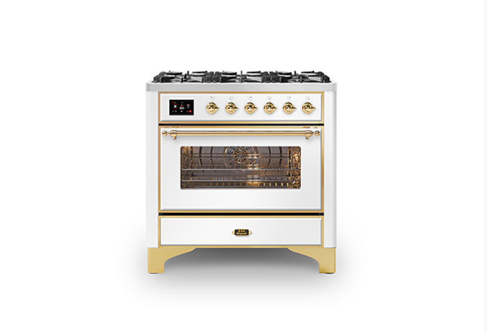 ILVE Majestic Milano 90cm Single 6 Burner Oven Dual Fuel - M096DNE3