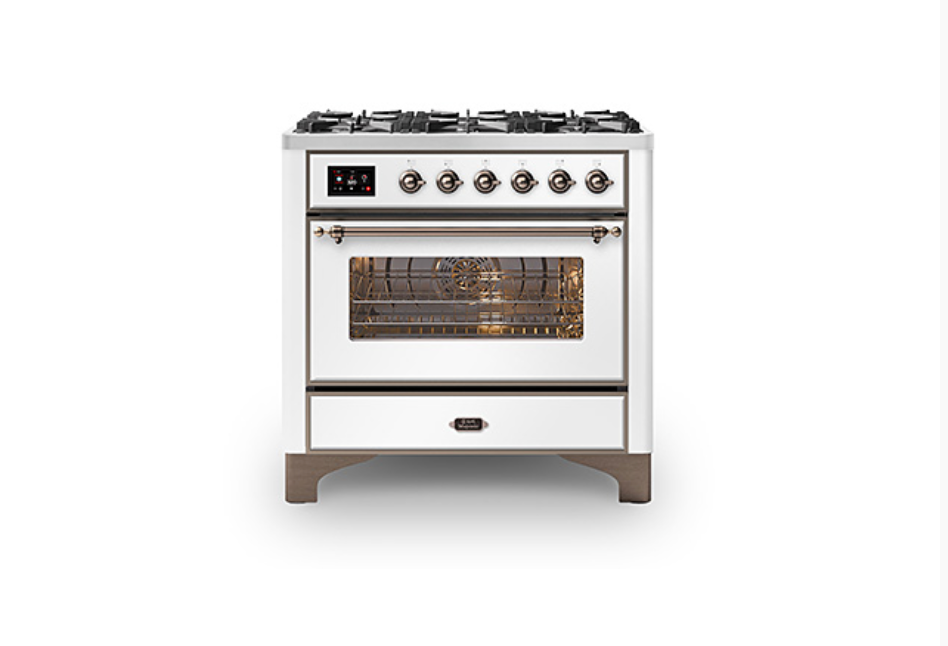ILVE Majestic Milano 90cm Single 6 Burner Oven Dual Fuel - M096DNE3