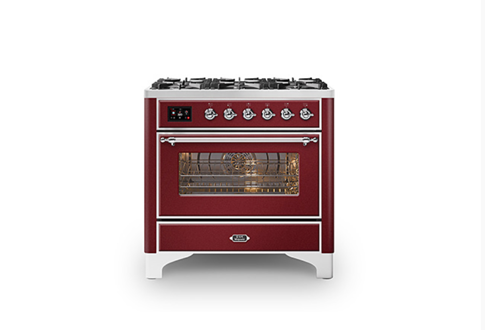 ILVE Majestic Milano 90cm Single 6 Burner Oven Dual Fuel - M096DNE3