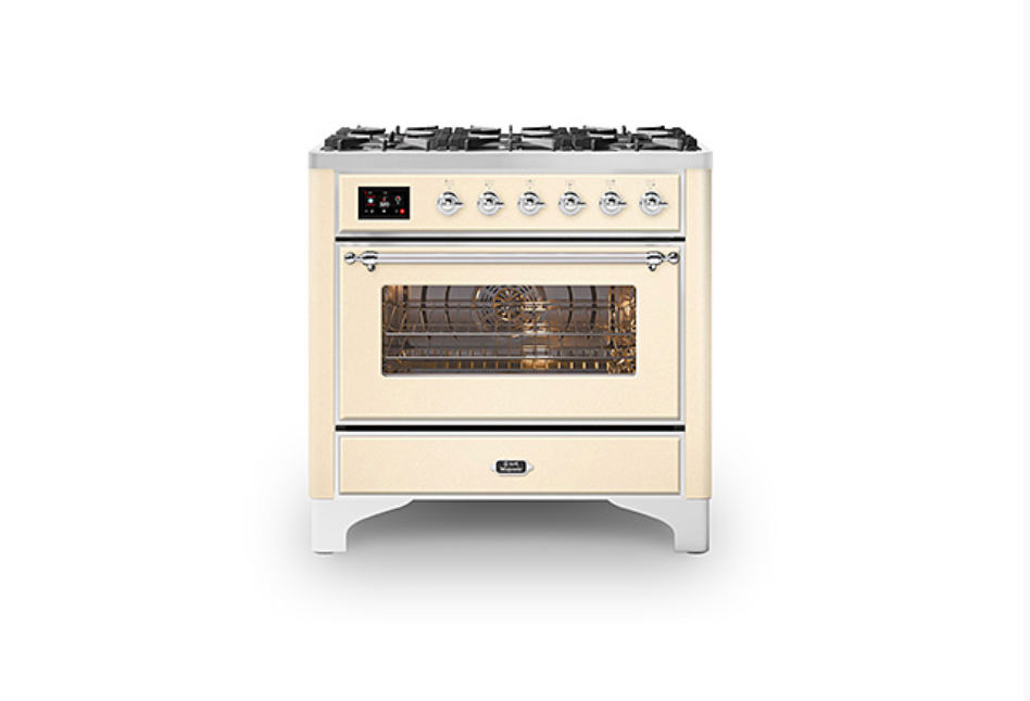 ILVE Majestic Milano 90cm Single 6 Burner Oven Dual Fuel - M096DNE3