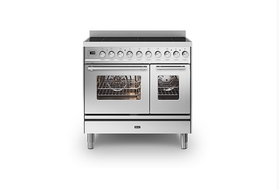 ILVE Roma  90cm Twin Induction Double Oven Range Cooker - PDI096WE3