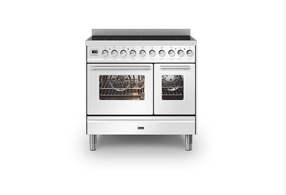 ILVE Roma  90cm Twin Induction Double Oven Range Cooker - PDI096WE3