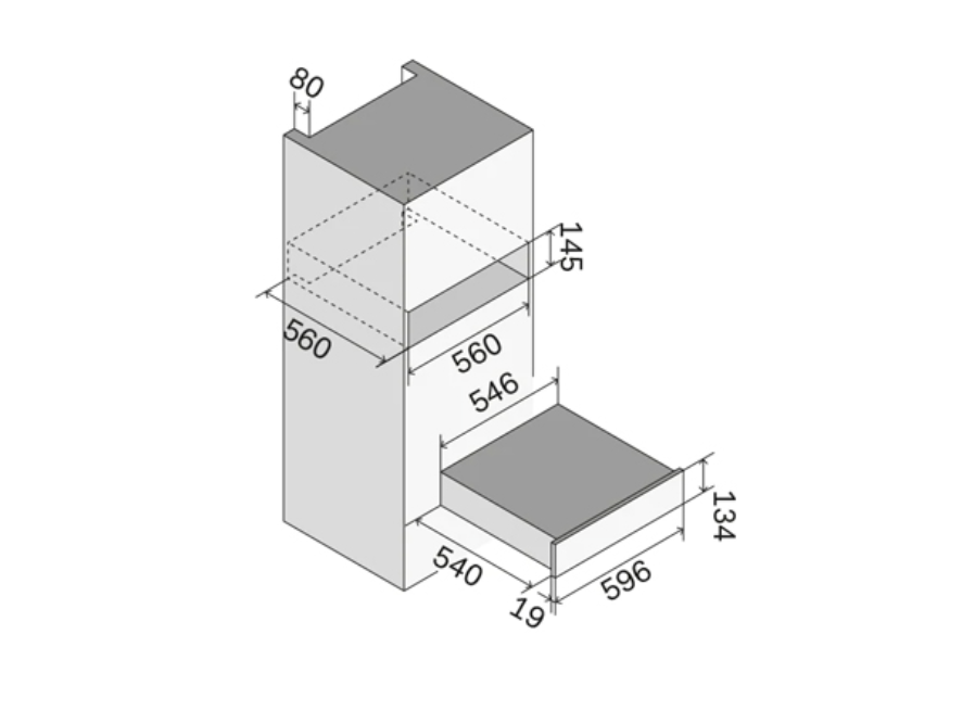 ILVE Nero Warming Drawer 60cm - 615GWDPP