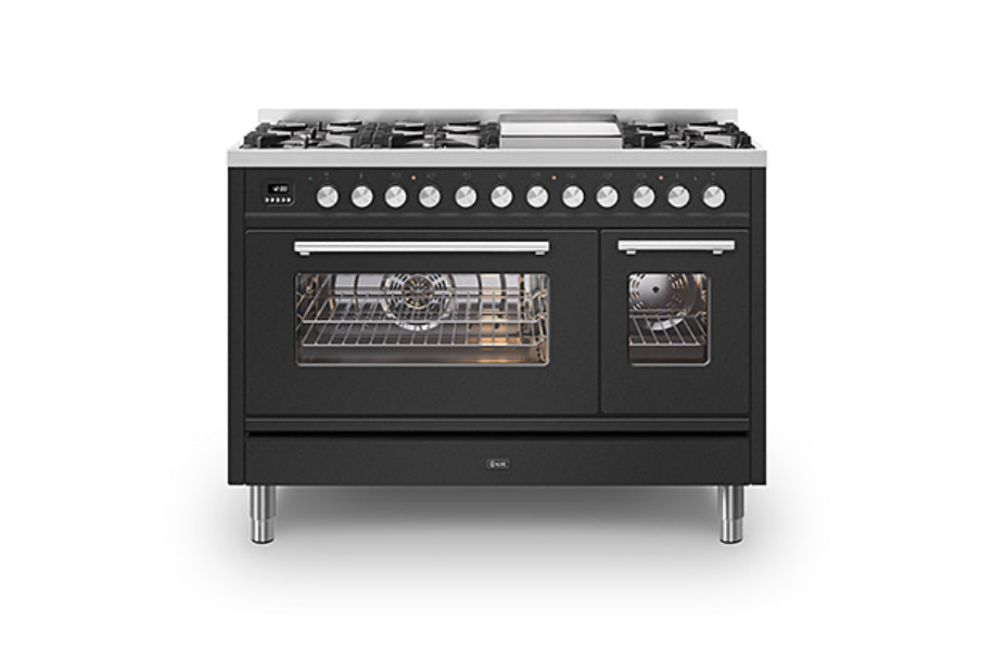 Ilve Roma 120 Fry-Top Dual Fuel Range Cooker - P12FWE3