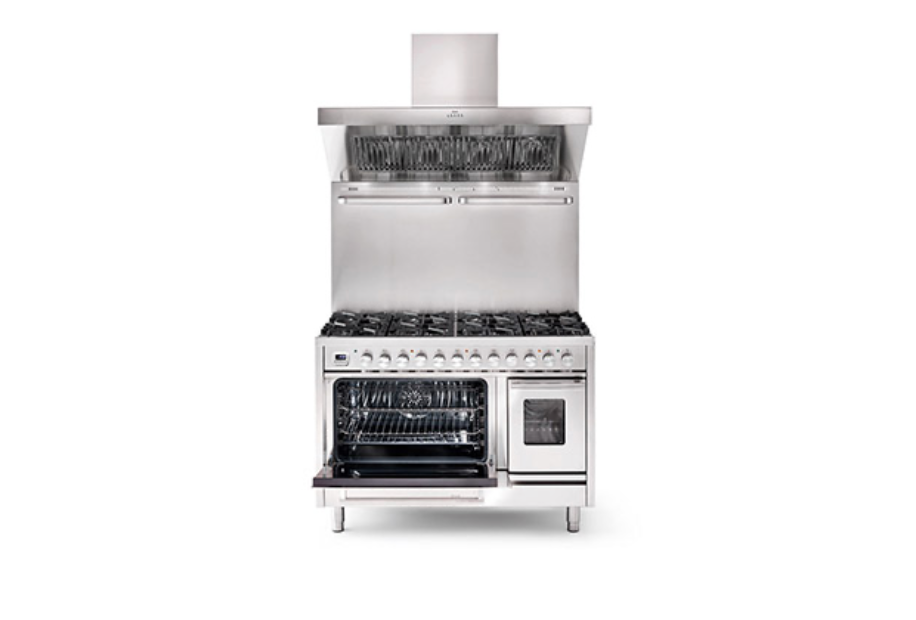 Ilve Roma 120 Fry-Top Dual Fuel Range Cooker - P12FWE3