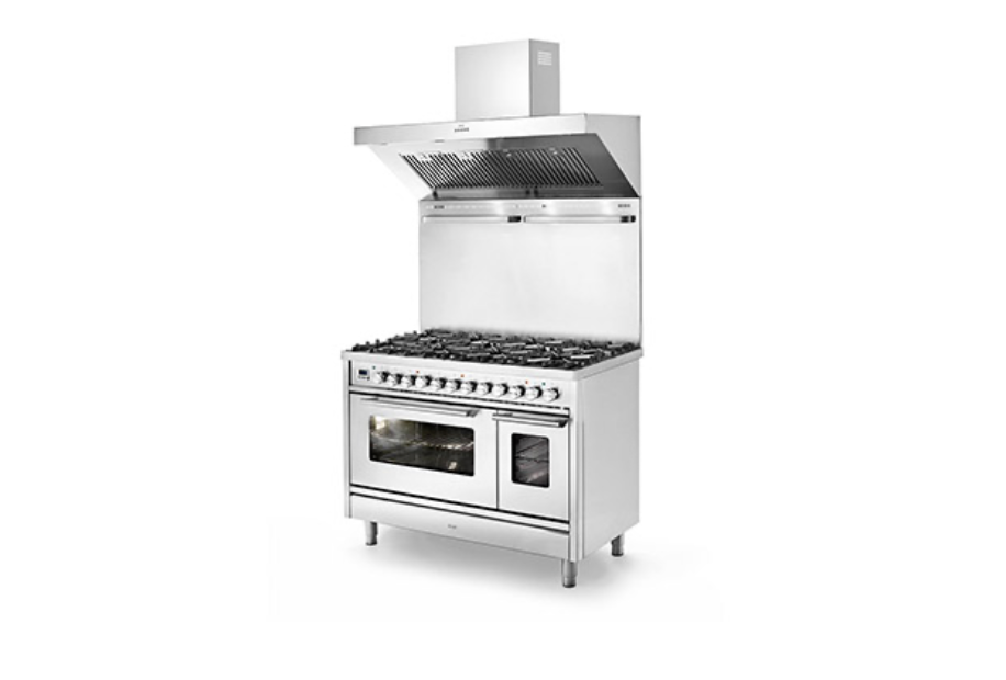 Ilve Roma 120 Fry-Top Dual Fuel Range Cooker - P12FWE3