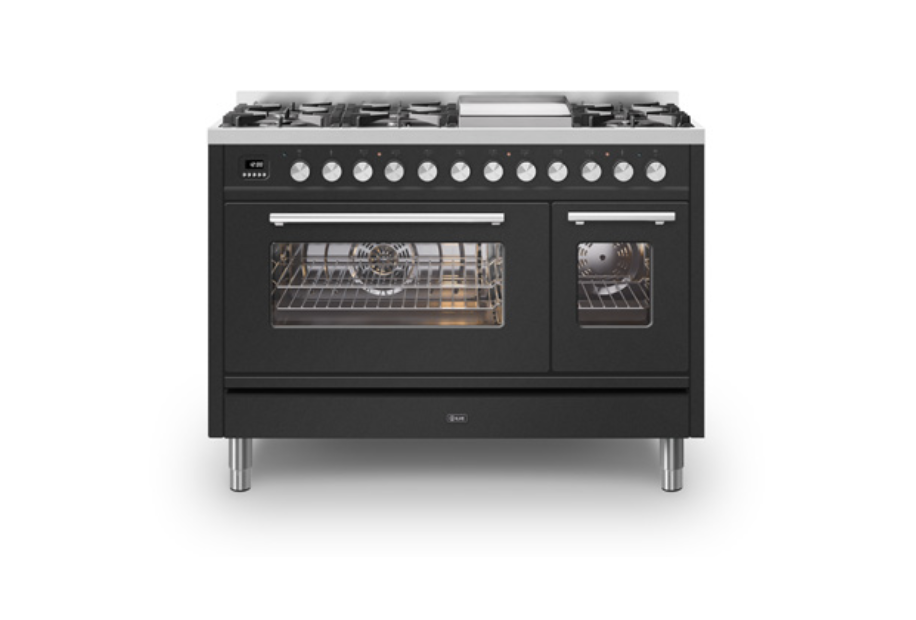 Ilve Roma 120 Fry-Top Dual Fuel Range Cooker - P12FWE3