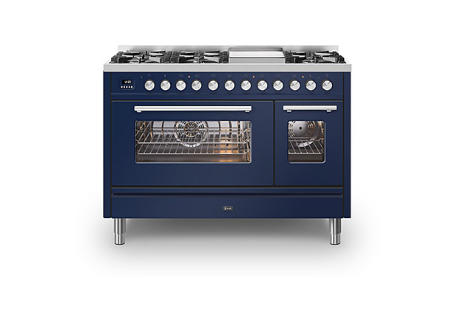Ilve Roma 120 Fry-Top Dual Fuel Range Cooker - P12FWE3