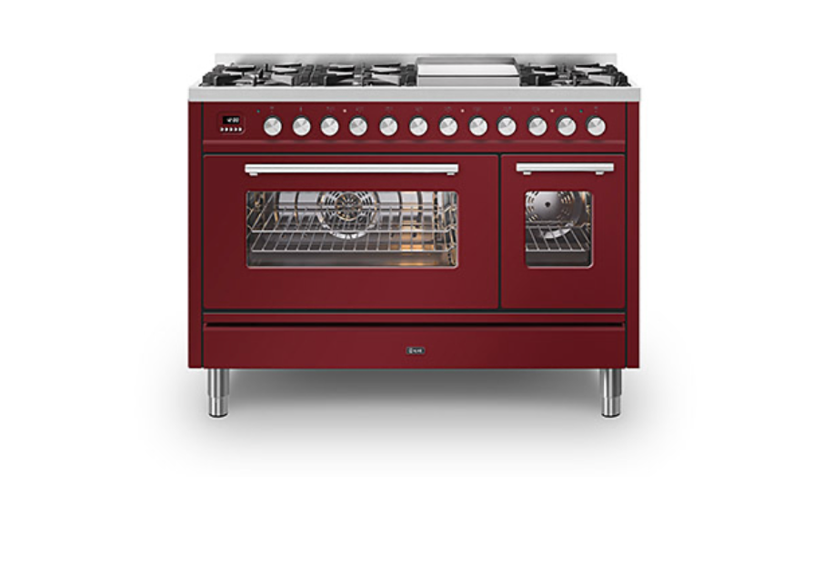 Ilve Roma 120 Fry-Top Dual Fuel Range Cooker - P12FWE3