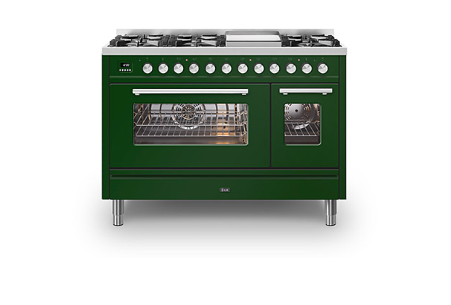Ilve Roma 120 Fry-Top Dual Fuel Range Cooker - P12FWE3
