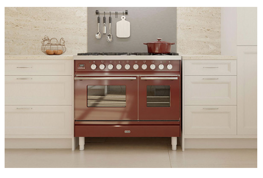 ILVE Roma 100cm 6 Burner Dual Fuel Range Cooker - PD106WE3