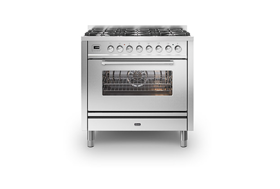 ILVE Roma 90cm 6 Burner Dual Fuel Range Cooker - P096-WE3