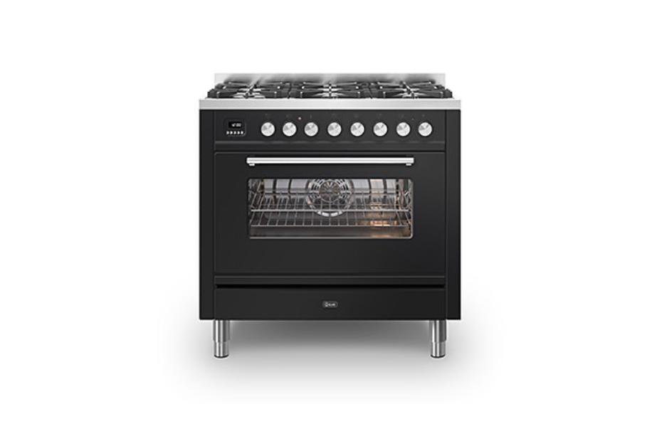 ILVE Roma 90cm 6 Burner Dual Fuel Range Cooker - P096-WE3