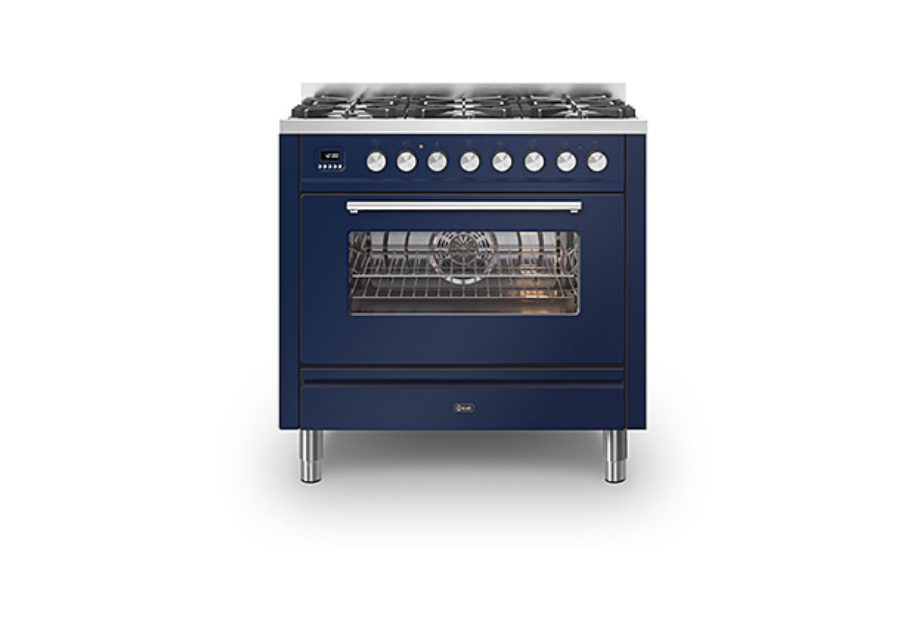 ILVE Roma 90cm 6 Burner Dual Fuel Range Cooker - P096-WE3