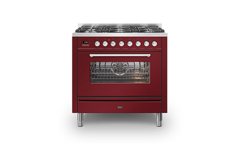 ILVE Roma 90cm 6 Burner Dual Fuel Range Cooker - P096-WE3
