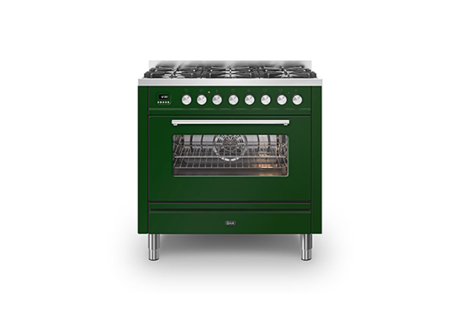 ILVE Roma 90cm 6 Burner Dual Fuel Range Cooker - P096-WE3