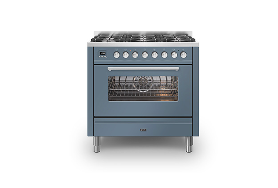 ILVE Roma 90cm 6 Burner Dual Fuel Range Cooker - P096-WE3