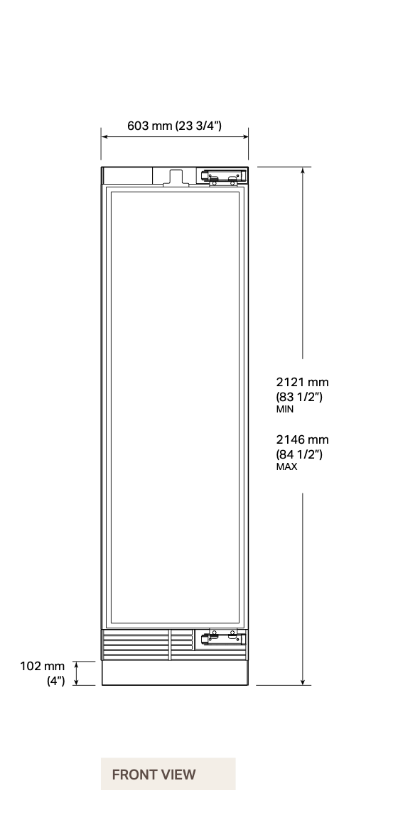 Signature Kitchen Suite Integrated column refrigerator 24”