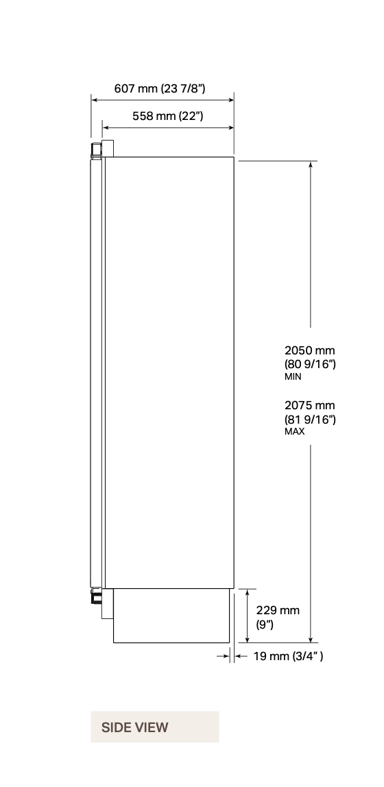 Signature Kitchen Suite Integrated column refrigerator 24”