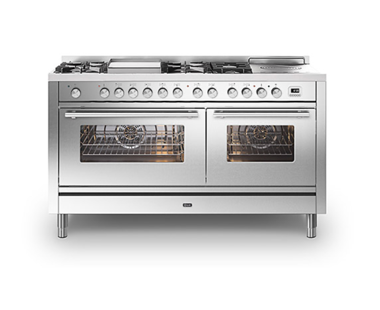 ILVE Roma 150 Fry-Top & Coup De Feu Dual Fuel Range Cooker