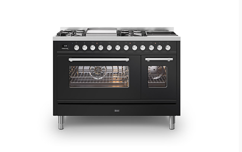 ILVE Roma 120 Fry-Top + 2-Zone Induction Range Cooker