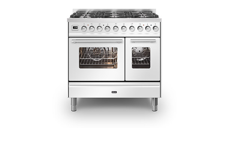 ILVE Roma 90 Twin 6-Burner Range Cooker - PD096WE3