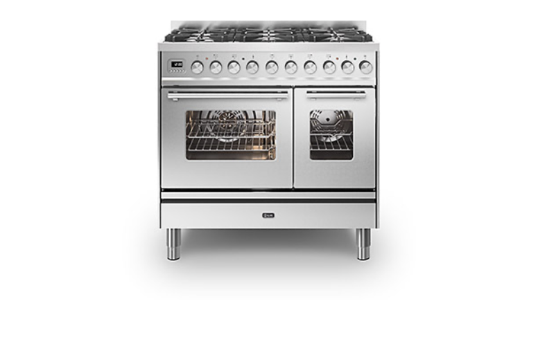 ILVE Roma 90 Twin 6-Burner Range Cooker - PD096WE3