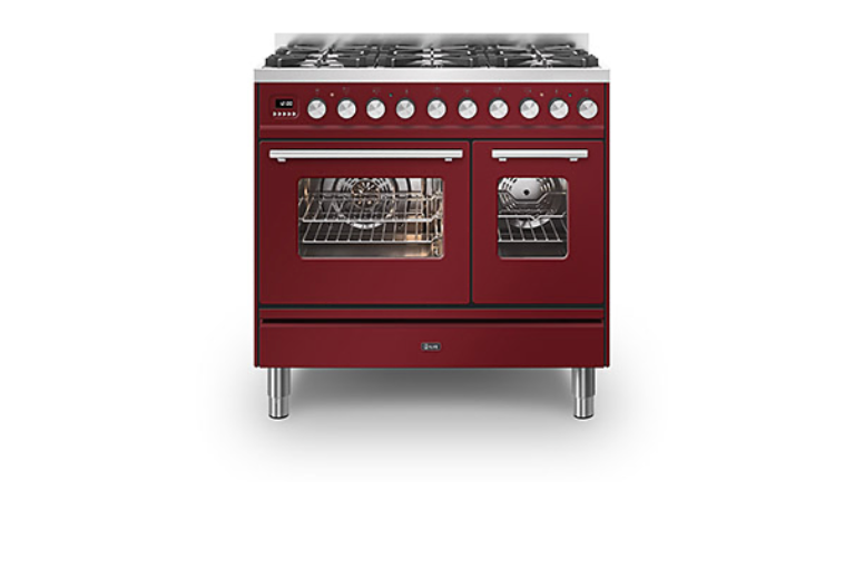ILVE Roma 90 Twin 6-Burner Range Cooker - PD096WE3