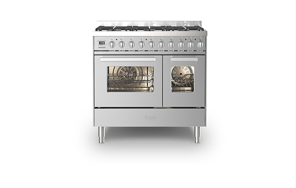 ILVE Pro-Line 90 Twin 6-Burner Range Cooker