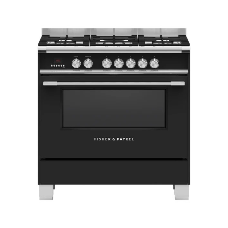 Fisher & Paykel Black Dual Fuel Range Cooker