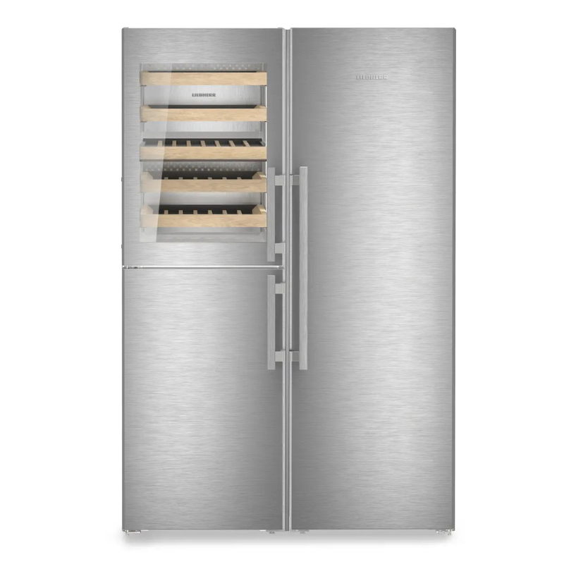 Liebherr Peak XRCst5295 Smart Steel/Glass Door Freestanding Side-By-Side Fridge-Freezer