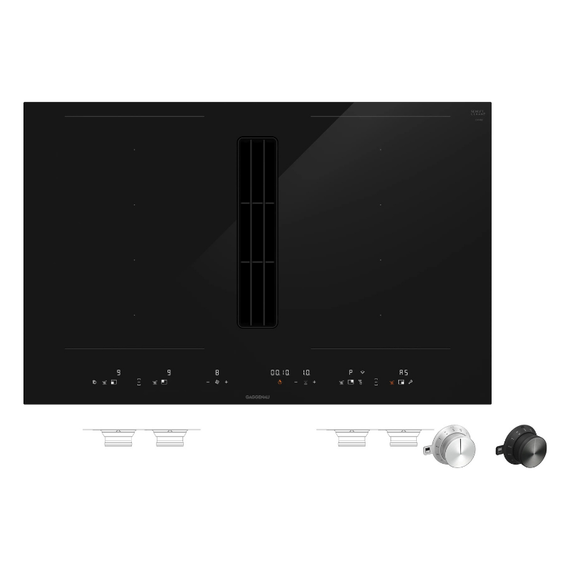 Gaggenau 400 series Flex induction cooktop with integrated ventilation system 80 cm