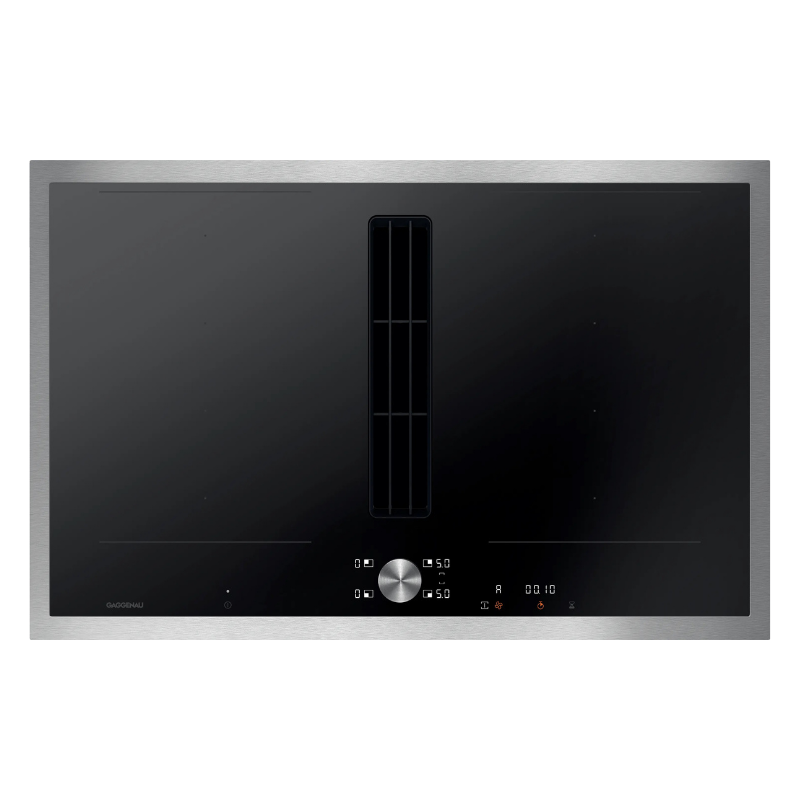 Gaggenau 200 series Flex induction cooktop with integrated ventilation system 80 cm