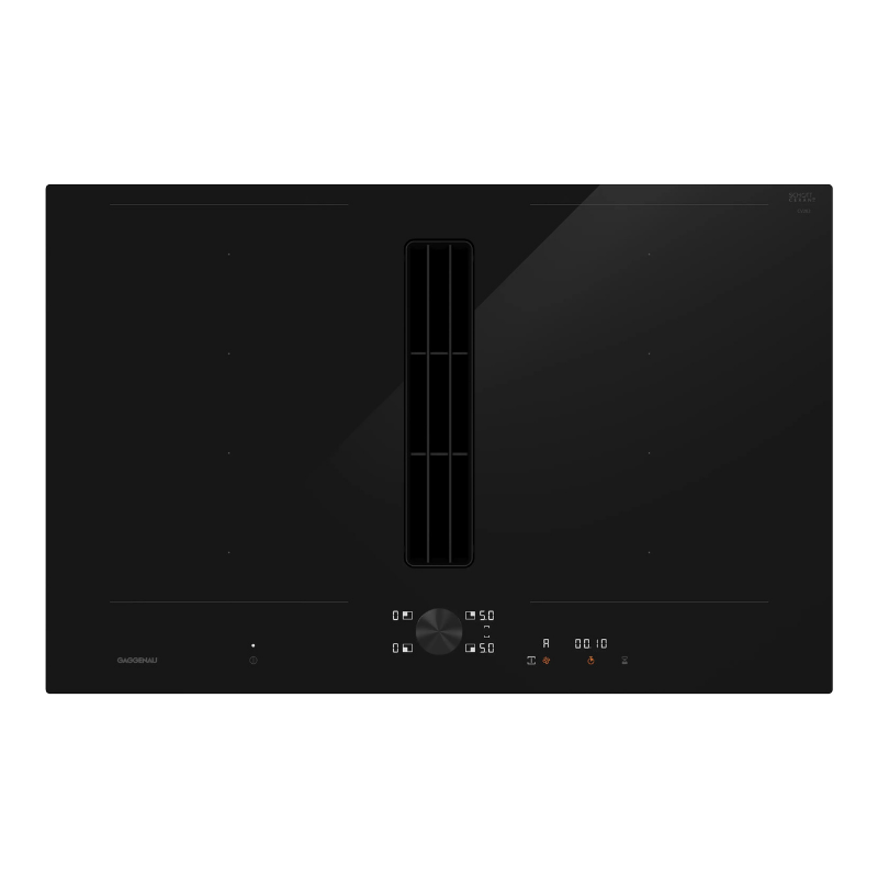 Gaggenau 200 series Flex induction cooktop with integrated ventilation system 80 cm