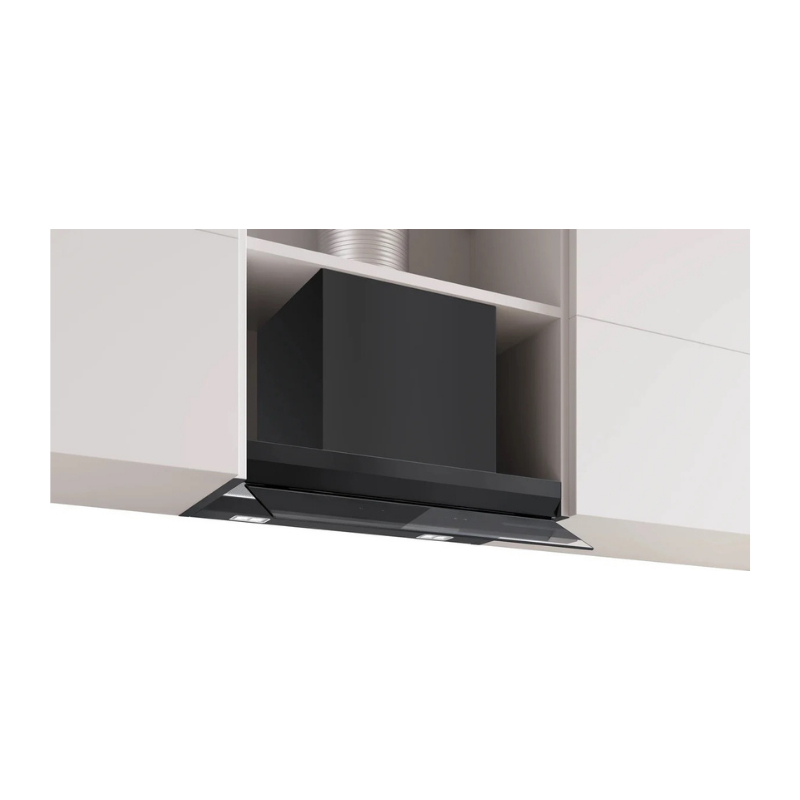 Bosch Series 6 Integrated Design Hood 60 cm clear glass black printed, Matt black - DBB67DP60B