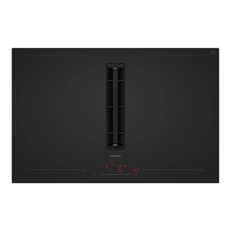 Siemens iQ700 Induction hob with integrated ventilation system 80 cm Matt black - EX81AHL26E