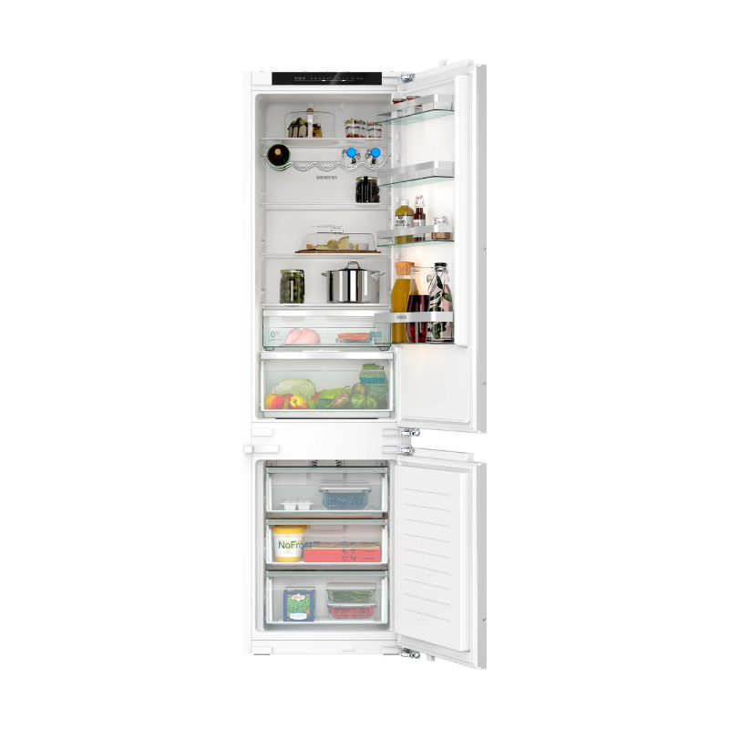 Siemens iQ300 Built-in fridge-freezer with freezer at bottom 193.5 x 55.8 cm flat hinge - KI96NVFD0G