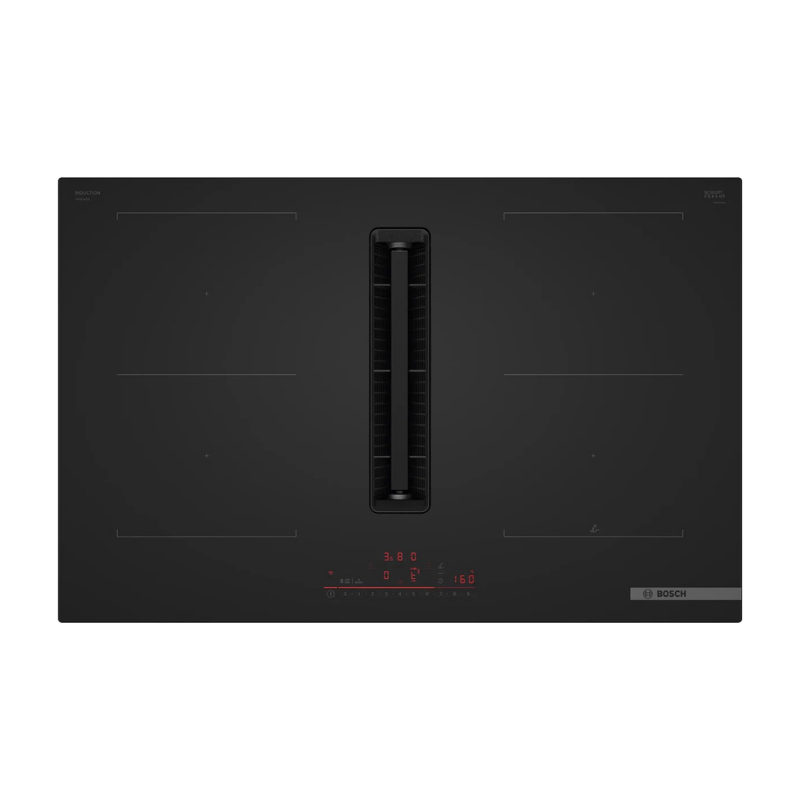 Bosch Series 6 Induction hob with integrated ventilation system 80 cm Matt black - PVQ81AH26E