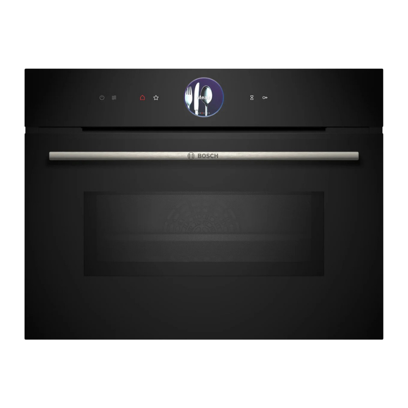 Bosch Series 8 Built-in compact oven with microwave function 60 x 45 cm Black - CMG7761B1B
