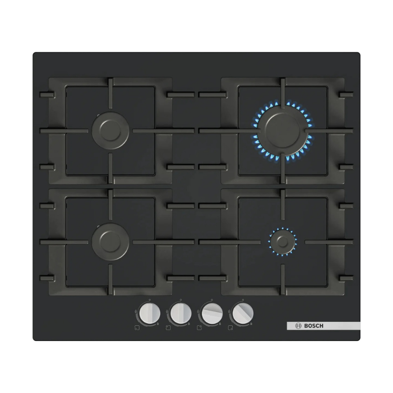 Bosch Series 4 Gas hob 60 cm Tempered glass, Black - PNP6B6K40