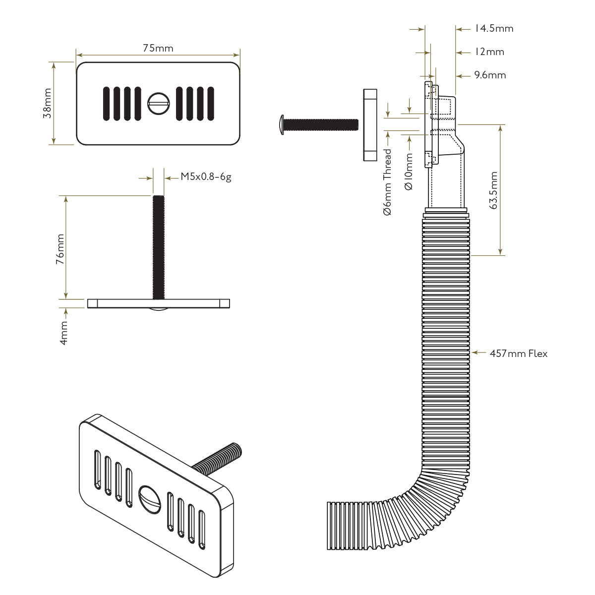 Bidbury & Co XL Rectangular Overflow