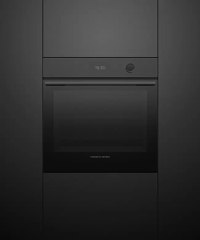 Fisher & Paykel Series 11 OS60SMTDB1 Built-in Combination Steam Oven Single 600mm 72L, 23 Function, 5" Touchscreen + Dial, Minimal (Black Glass), 100mm Fascia, WiFi, compatible with SmartHQ App