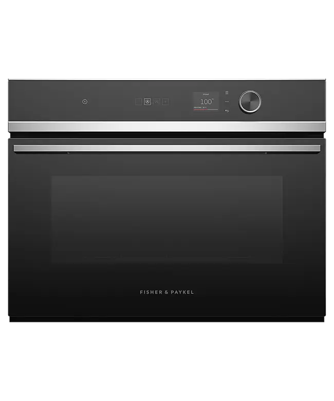 Fisher & Paykel Series 7 OS60NDLX1 Compact Combination Steam Oven 55L, 18 Function, 2.4" Screen + Dial, Contemporary (Stainless Steel Trim),  WiFi, compatible with SmartHQ App
