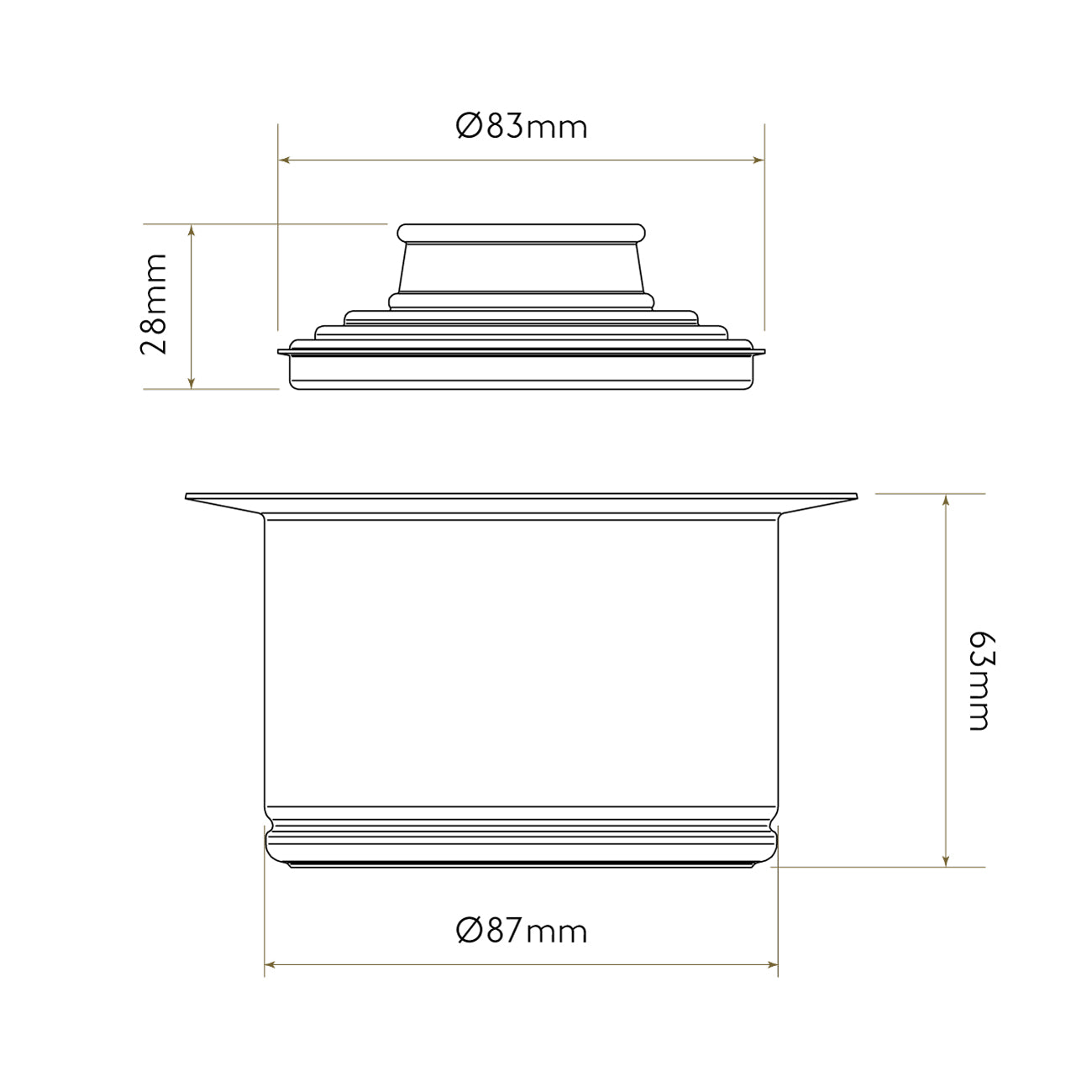 Bidbury & Co 3.5" Waste Adapter