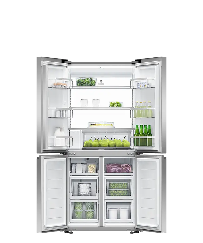 Fisher & Paykel 498L Series 7 Quad Door Refrigerator Freezer, Ice & Water
