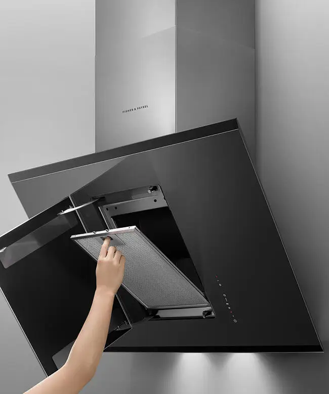 Fisher & Paykel Series 7 HT90GHB2 900mm Wide 'Tilt' Chimney Hood