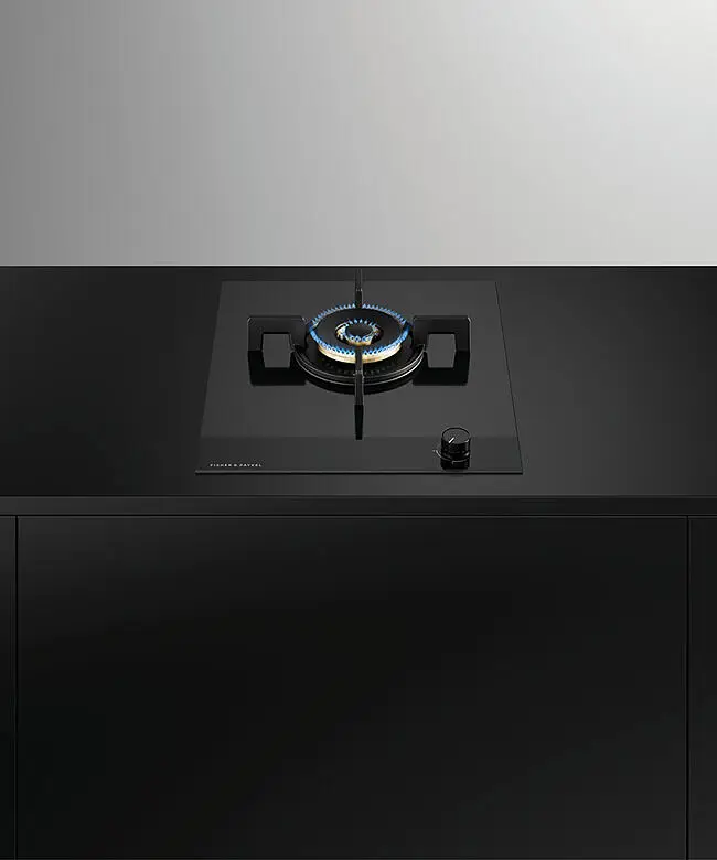 Fisher & Paykel Series 9 CG451DNGGB4 450mm Wide 'Gas on Glass' Wok Burner, Minimal Style