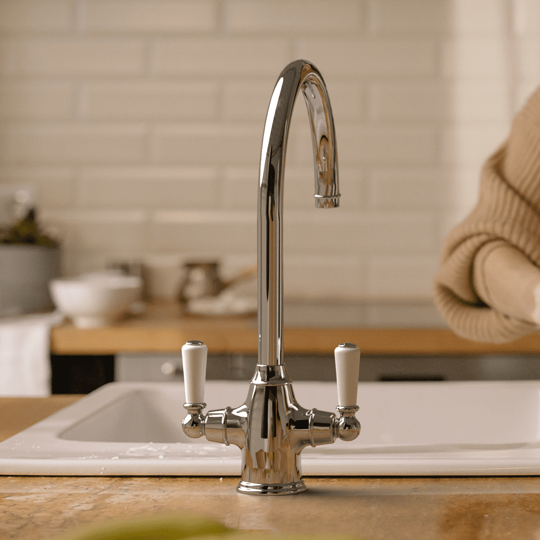 Bidbury & Co Amesbury Twin Lever Monobloc Kitchen Tap