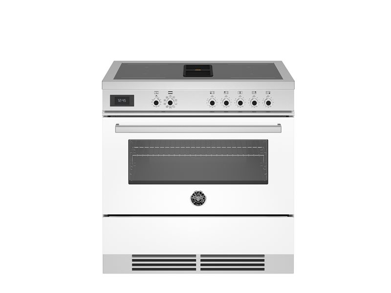Bertazzoni Professional Series 90 cm Air-Tec cooker with induction top and integrated hood, electronic oven